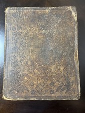 Antique 1833 Phinney Family New and Old Testament Bible Cooperstown, NY picture