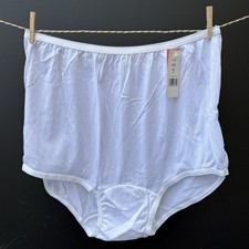 Carole Vintage Panties Sissy 100% Acetate White Brief NOS New NWT Size 7 picture