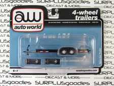 2025 Auto World 1:64 SURPLUSgoodies Black Flat Deck OPEN Car/Truck TRAILER picture