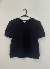 Cynthia Rowley Women's Black Puffy Sleeve Sweatshirt XL picture