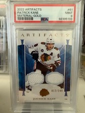 2022 UD Artifacts Material Gold Patrick Kane Jersey /249 Chicago Blackhawks #61 picture