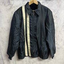 Vintage Mel Nick Racing Jacket Navy Blue Full Zip Lined Size Small picture