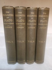 DIALOGUES OF PLATO Jowett trans. 1889-90 SET 4v Philosophy Vintage Edition HC picture