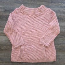 Talbots Petites Vintage Pink Cashmere Angora Blend Basketweave Knit Sweater M picture
