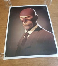 Rare Official Valve Team Fortress 2 Character Portrait Poster - Spy 18x24  picture