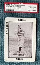 1913 NATIONAL GAME HUGHIE JENNINGS DETROIT TIGERS VG-EX picture