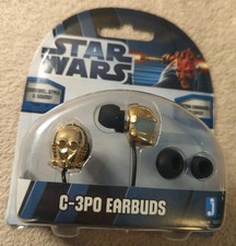 Jazwares Star Wars C3PO Stereo Earbuds Earphones Headphones NEW Sealed 2012 picture