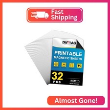 DIYMAG Printable Magnetic Sheets, Glossy 32Pcs 8.5
