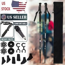 2x Trekking Poles Nordic Walking Hiking Sticks Anti-shock Adjustable Alpenstock picture