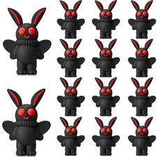 Chunful Mini Mothman Figurines Moth Man Cryptid Statues, Black, 12 Pcs | Cryp... picture