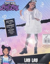 Rubie's That Girl Lay Lay Child Costume Dress Jacket Tiara Sequined M Halloween picture