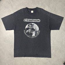Vintage Eyehategod Whiskey Bent and Hellbound Double-Sided Black Cotton Tee picture