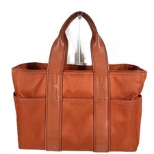 HERMES Acapulco PM Bag Tote Bag Square Hand Bag cotton / polyamide Orange picture