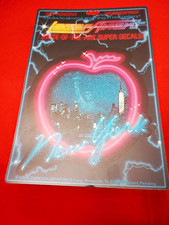 🔥RARE 1984 Laser Accent Chroma Graphics Neon Apple New York Glitter Sticker NOS picture
