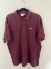 Lacoste Burgundy Polo Shirt Size L Classic Cotton picture