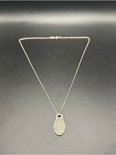 Tiffany & Co Sterling Silver Oval Return to Tiffany Necklace~18