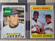 Juan Marichal ⭐ 1969 Topps #370 & Giants Heroes #572 ⭐ SHARP picture