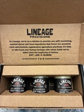 Lineage Provisions - 100% Grass-Fed & Finished Beef Tallow – 3-Pack Glass Jars picture