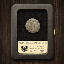 Holy Roman Empire Coin - Habsburg Dynasty - Silver 3 Kreuzer picture