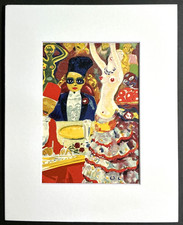 Kees Van Dongen. In 8x10 Mat Frame-Ready.  Dancer at Feast Original 1955 Fauvist picture
