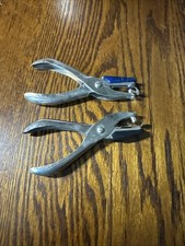 Vintage McGILL GEM USA Single Hole Punch Marengo Ill Lot Of 2 picture