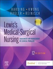 Lewis's Medical-Surgical Nursing: - Hardcover, by Harding PhD RN - Very Good picture