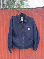 Vintage Carhartt detroit blue unlined EJ196MDT Medium Jacket picture