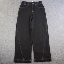 Madewell Perfect Vintage Wide Leg Jeans Women's 24p Petite Black Mid Rise Denim picture