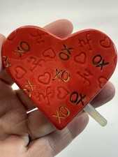 Nora Fleming Red Heart Mini NF & Gold XO Rare-Retired picture