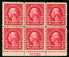 USA 1923 Washington 2¢ Carmine Flat Unwmk Perf 11  Scott #554 MNH V660 picture