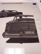 VINTAGE 1954 OLDSMOBILE 98 REVERSE NEGATIVE ADVERTISING GLASS FOR LOCAL DEALER picture