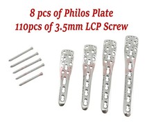 Veterinary Philos Plate 3H to 6H - Pair of each & 3.5mm LCP Screw- 110pc SS picture
