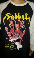 SABBAT Splattered w/Evil Official Raglan 3/4 white sleeves L.    tour 2013 picture