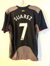 2012-13 Liverpool Away Jersey, Size M, #7 Luis Suárez, Warrior picture