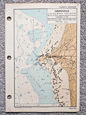 Granville, France - 1943 Vintage Admiralty Royal Navy Map (Seller Ref D2) picture