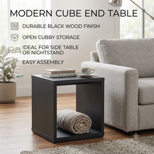 Mainstays Westley Black Wood End Table picture