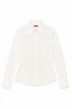 Rosa York Women's White Fit Cotton Long Sleeve Collared Button-Up Shirt  picture
