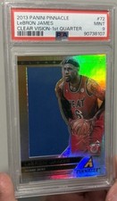 LeBron James Rare GOLD Foil CLEAR Vision 1st Quarter- 2013 Panini Pinnacle PSA 9 picture