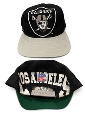 Vintage 90’s LA Raiders Big Logo Athletic NFL Pro Line Snapback Hat Cap picture