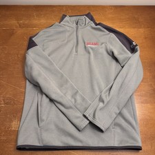 Miami RedHawks Sweater Mens Large Gray Pullover 1/4 Zip Under Armour picture