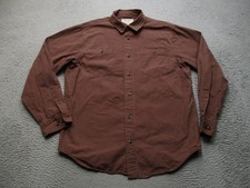 Filson Shirt Mens M Red Button Up Buckhorn Field Outdoor Fishing Canvas Hunting picture