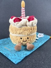 Jellycat Amusables Birthday Cake - Brand New With Tags w/Dust Bag picture