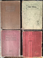 Lot 4 THE TRAIL Salina High School Yearbook Kansas 1928 * 1929 * 1931 1932 RARE picture