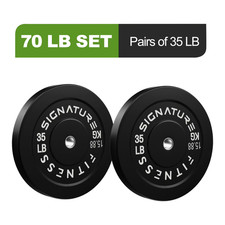 FlexWave 35LB Olympic Bumper Plates Pair, 2-Inch Rubber Olympic Weight Plates wi picture