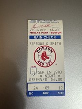 1983 ticket stub Yaz Yastrzemski Last Run Scored #1816 9/16/83  picture