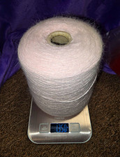 1.2+ Lb Italian Filpucci Angora Rabbit Long Hair Cone Yarn. 80/20 Powder Pink. picture