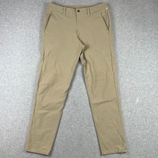 Lululemon ABC Slim Fit Commission Novelty Canvas Pant 34x30 Beige Stretch M5A73S picture
