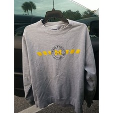 Vintage Michigan Wolverines Pro Player Crew Neck Sweater Sweatshirt Size Large picture