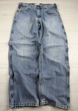 Vtg Carhartt B189 Jeans Loose Fit Baggy Faded Distressed Grunge Skater Y2K 32x32 picture