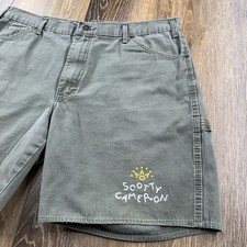 Vintage Scotty Cameron X Dickies Golf Shorts Mens 38 OD Green Canvas Carpenter picture